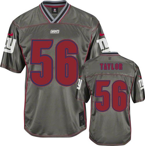 Men's Limited Lawrence Taylor Nike Jersey Grey - #56 Vapor NFL New York Giants